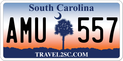 SC license plate AMU557