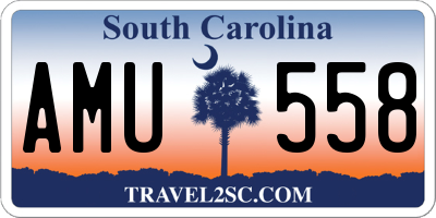 SC license plate AMU558