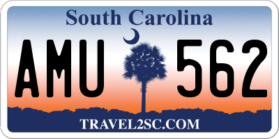 SC license plate AMU562