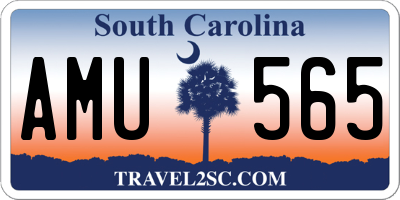 SC license plate AMU565
