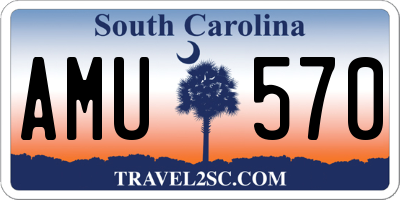 SC license plate AMU570
