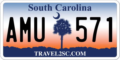 SC license plate AMU571