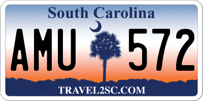 SC license plate AMU572