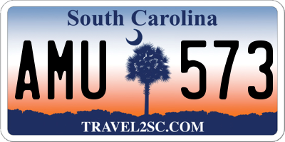 SC license plate AMU573