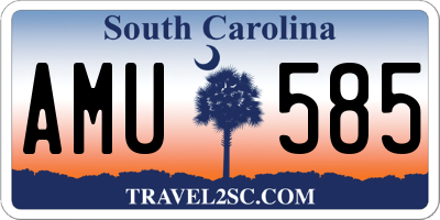 SC license plate AMU585