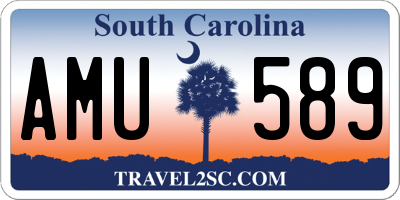 SC license plate AMU589