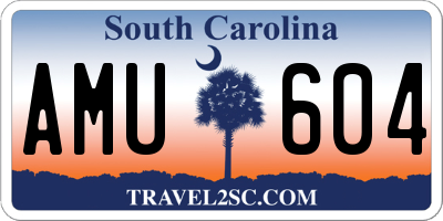SC license plate AMU604