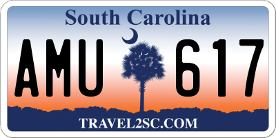 SC license plate AMU617