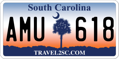SC license plate AMU618