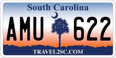 SC license plate AMU622