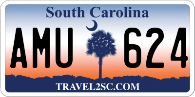 SC license plate AMU624