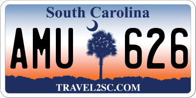 SC license plate AMU626