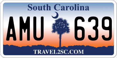 SC license plate AMU639
