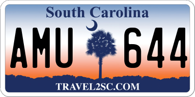 SC license plate AMU644