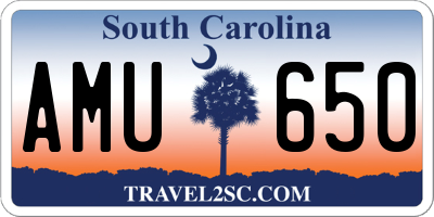 SC license plate AMU650