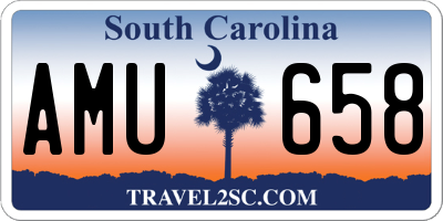 SC license plate AMU658