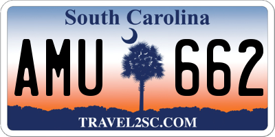 SC license plate AMU662