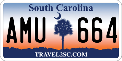SC license plate AMU664
