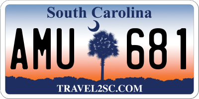 SC license plate AMU681