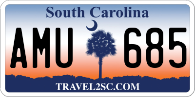 SC license plate AMU685