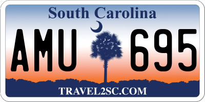 SC license plate AMU695