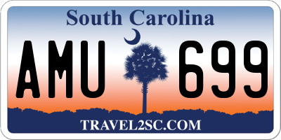SC license plate AMU699