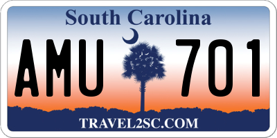 SC license plate AMU701