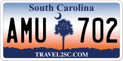 SC license plate AMU702