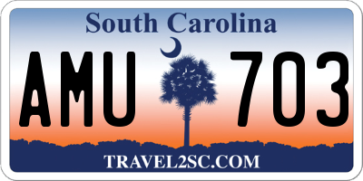 SC license plate AMU703