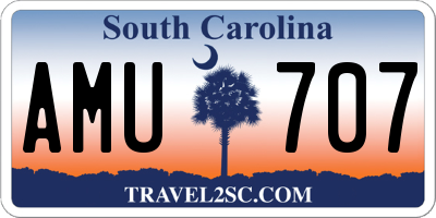SC license plate AMU707