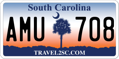SC license plate AMU708