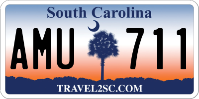 SC license plate AMU711