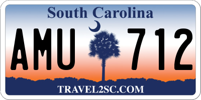 SC license plate AMU712