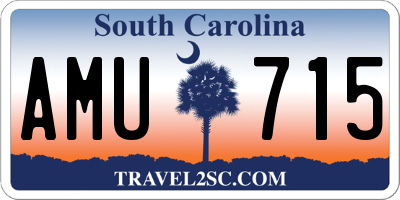 SC license plate AMU715