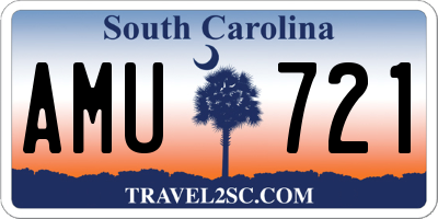 SC license plate AMU721
