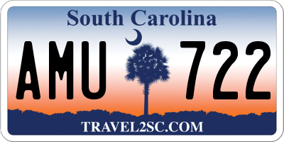 SC license plate AMU722