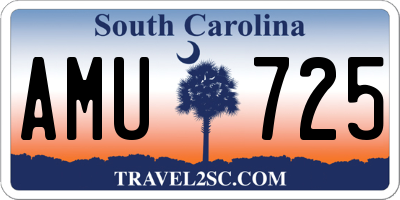 SC license plate AMU725