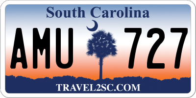 SC license plate AMU727