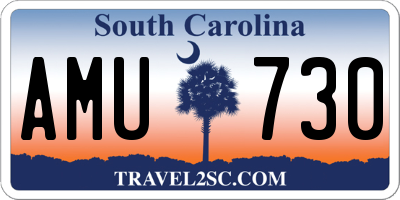 SC license plate AMU730