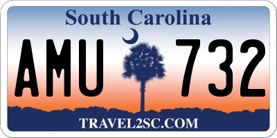 SC license plate AMU732