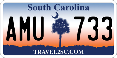 SC license plate AMU733
