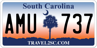 SC license plate AMU737