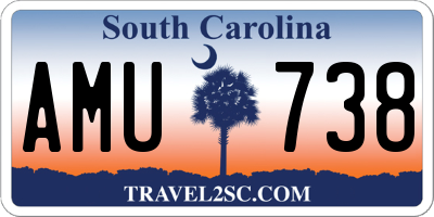 SC license plate AMU738