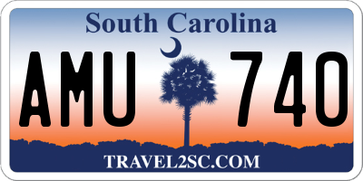 SC license plate AMU740