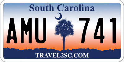 SC license plate AMU741