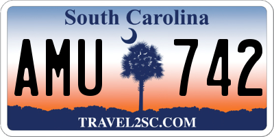 SC license plate AMU742