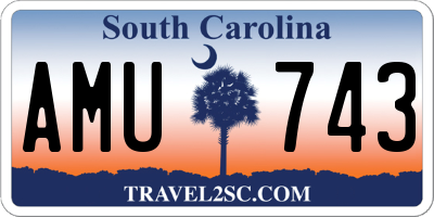 SC license plate AMU743
