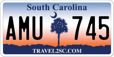 SC license plate AMU745