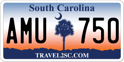 SC license plate AMU750