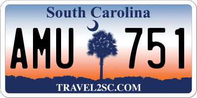 SC license plate AMU751